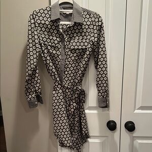 LOFT Geometric Print Women's Shirt Dress
